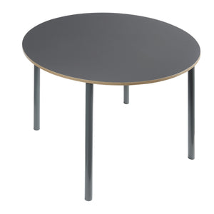 Eetkamerset tafel Lindesberg Ø100 cm met stoelen Köfering 5-delig [en.casa]