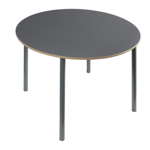 Eetkamerset tafel Lindesberg Ø100 cm met stoelen Köfering 5-delig [en.casa]