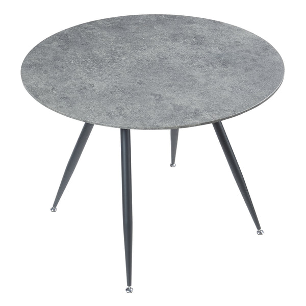 Ensemble de salle à manger Fitjar pour 4 personnes effet béton / marron clair [en.casa] 