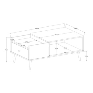 Salontafel Hallevil 106x59x44 cm wit [en.casa]
