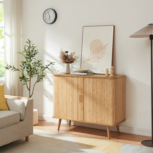 Meuble d’appoint Nordkapp 100 x 40 x 80 cm bambou naturel [en.casa]
