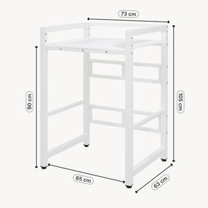 Wasmachinerek Hökangend 105x73x63 cm wit [en.casa]