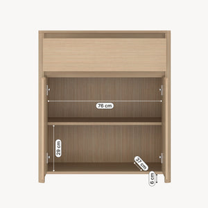 Bijzetkast Takranmaa 88x79x39 cm Eikenlook [en.casa]