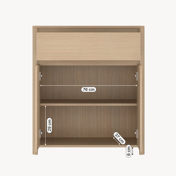 Bijzetkast Takranmaa 88x79x39 cm Eikenlook [en.casa]