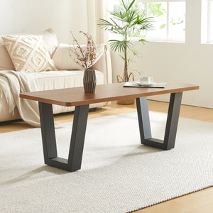 Lot de 2 pieds de table Lalling acier noir [en.casa]