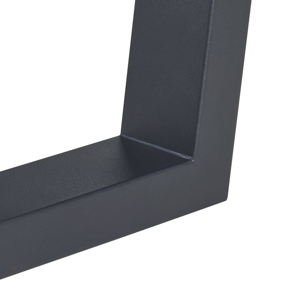 Lot de 2 pieds de table Lalling acier noir [en.casa]