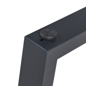 Lot de 2 pieds de table Lalling acier noir [en.casa]