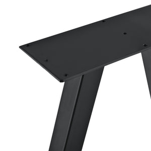 Set de 2 Pieds de Table Métal Noir ou Gris Acier Plusieurs Tailles [en.casa]