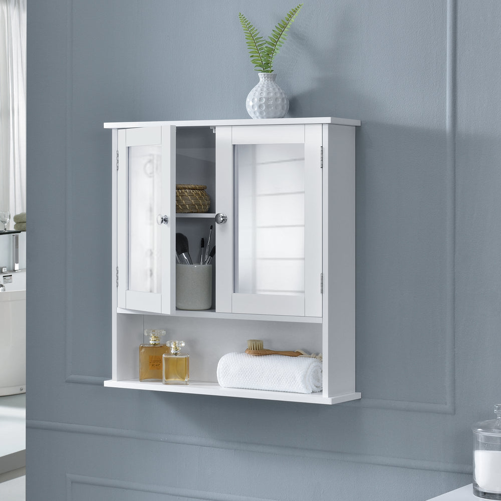 Badezimmerschrank Locust 58x56x13 cm Wit [en.casa] - premiumXL
