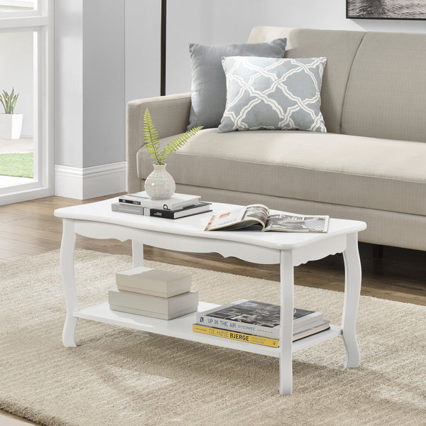 Table Basse Pearl 87,5 x 40 x 42 cm blanc [en.casa]