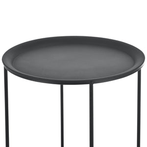 Set de 3 Tables Gigognes Morristown Métal Noir Tailles Différentes [en.casa]