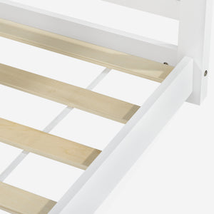 Kinderbed met bedbodem grenen huisbed 90x200 cm wit