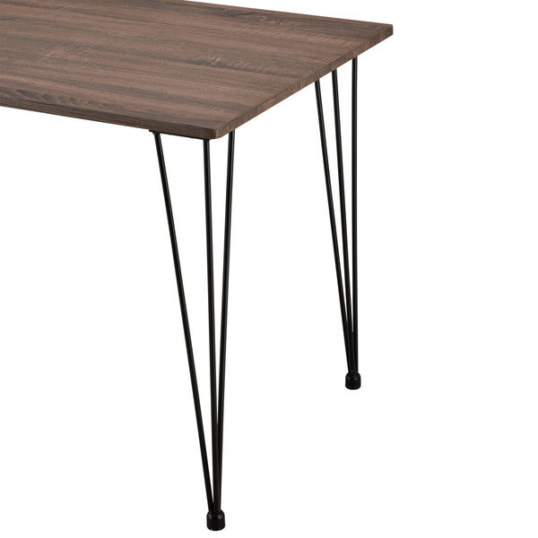 Table de Salle à Manger Kiel pour 4 Personnes 120 x 70 x 75 cm Effet Noyer Noir [en.casa]
