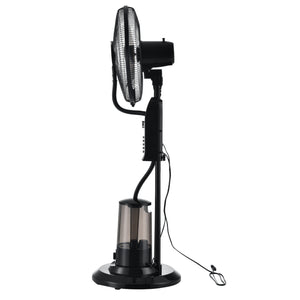 Ventilateur Humidificateur Silencieux sur Pied avec Minuteur Diamètre 40 cm Plastique 125 cm Noir [in.tec]