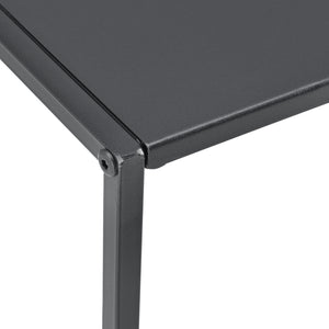 Lot de 2 Tables Basses Morsum Forme Carré Noir Mat [en.casa]