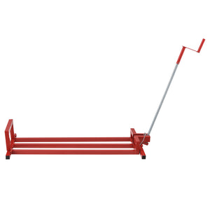 Lève-Tondeuse avec Manivelle Capacité de Charge Jusqu'à 400 kg Acier Rouge [pro.tec]