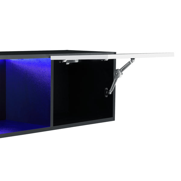 Zwevend kastje Thabong met LED verlichting 150x30x30 cm