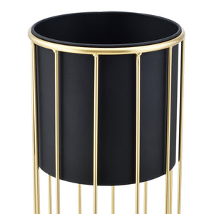 Set de 2 Supports de Plante Mortsel Doré Noir [en.casa]