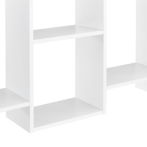 Wandplank Jessheim met 7 vakken 161x18x65 cm wit mat