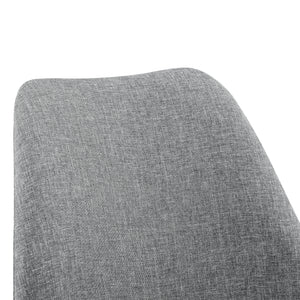 Bureaustoel Atherton op wielen 83-93x48x55 cm stof lichtgrijs