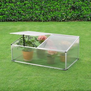 Tuinkas kweekkas mini 100x60x30-40 cm polycarbonaat