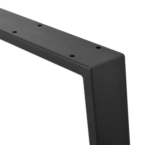 Set de 2 Pieds de Table Kraftisried DIY en Acier 55 - 70 x 72 cm Noir Mat [en.casa]