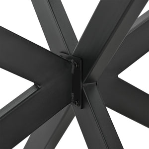 Pied de Table Oberau DIY avec Embouts de Protection 150 x 78 x 71 cm Noir Mat [en.casa]