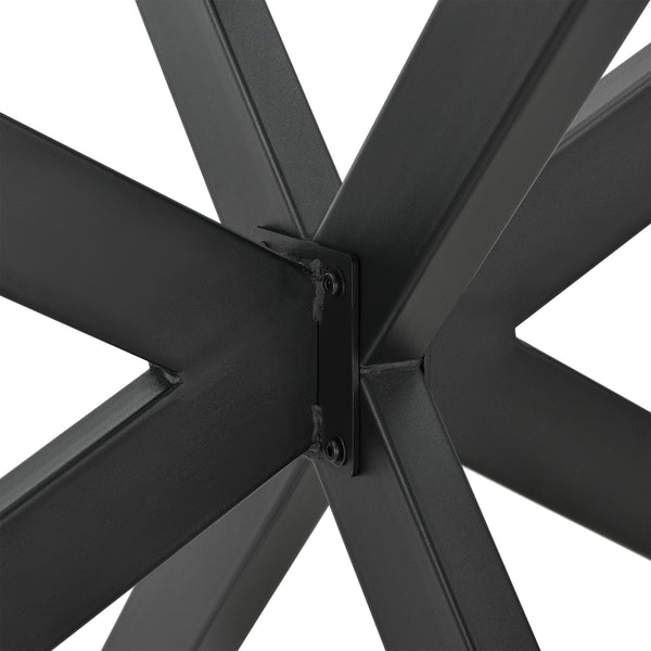 Pied de Table Oberau DIY avec Embouts de Protection 150 x 78 x 71 cm Noir Mat [en.casa]