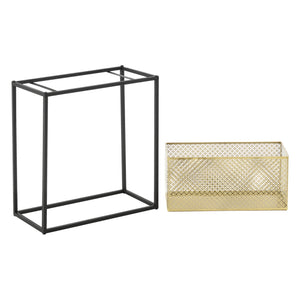 Lot de 2 Supports de Plante Anderlues Noir Laiton [en.casa]
