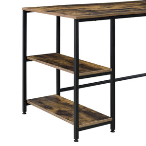 Bureau Vilhelmina 120x60x76,5 cm zwart en houtkleurig