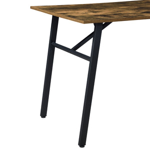 Table de Salle à Manger pour 4 Personnes Flatanger Effet bois foncé [en.casa]