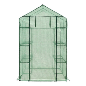 [en.casa] Tuinkas Vale met planken 120x170x194 cm groen