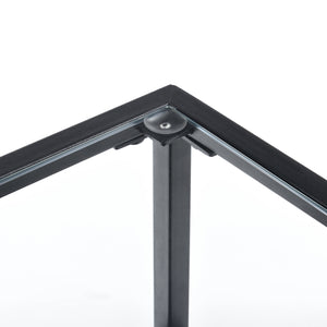 Bijzettafel Norrtälje met plank glas 55x45x45 cm zwart