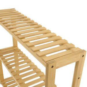 [en.casa] Wandrek Örnsköldsvik met 3 planken 60x15x54 cm bamboe