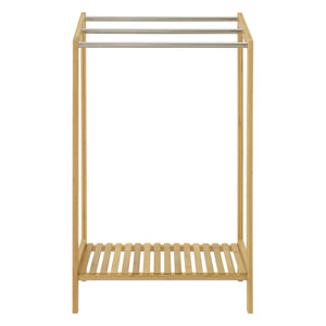 Porte-Serviettes sur Pied Kautokeino en Bambou 51 x 31 x 85 cm [en.casa]
