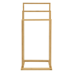 Porte-Serviettes sur Pied Rana en Bambou 40 x 24 x 82 cm [en.casa]