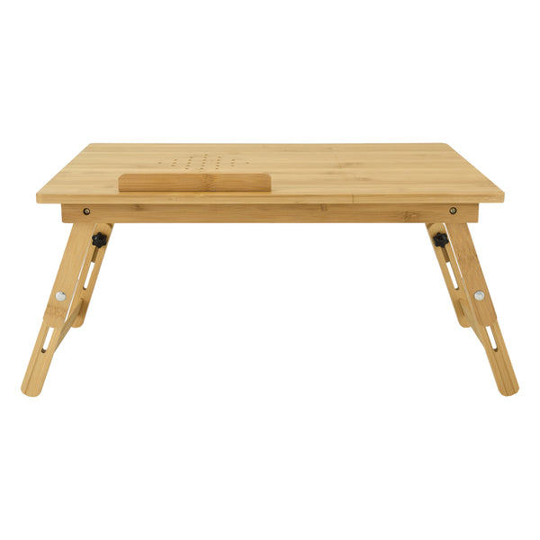 [en.casa] Bamboe laptoptafel bedtafel tot 55x35x20-28 cm