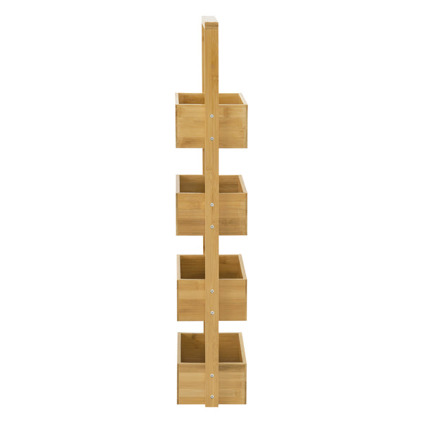 [en.casa] Bamboe opbergrek staand Bardu met 4 manden