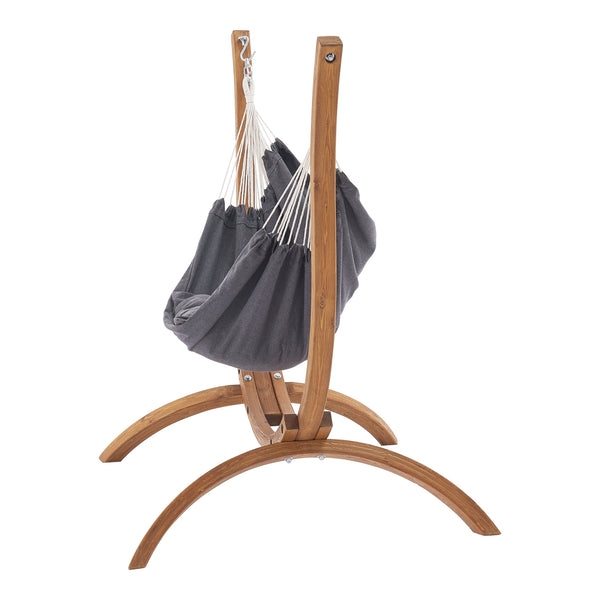 [en.casa] Hangstoel met standaard Grevena 155x106x143 cm