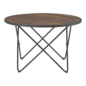 Table basse Goskamark ronde acier 80 x 50 cm [en.casa]