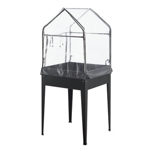 [en.casa] Kweektafel Katwijk plantenbak 60x60x152 cm antraciet