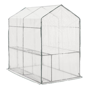 [en.casa] Tuinkas Oosterhout met 4 planken 120x186x190 cm