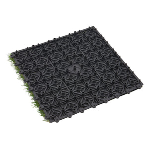 Set de 11 dalles emboîtables de gazon artificiel Wiesloch ca. 1m² 30 x 30 x 2,2 cm [en.casa]