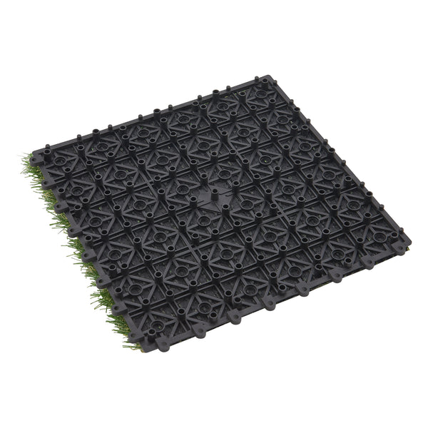 Set de 11 dalles emboîtables de gazon artificiel Wiesloch ca. 1m² 30 x 30 x 2,2 cm [en.casa]