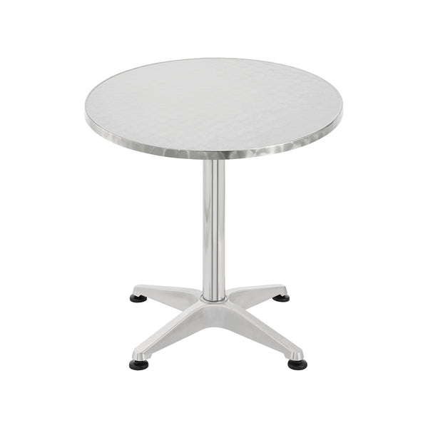 [en.casa] Bartafel Avesta tuintafel opvouwbaar rond Ø60 cm zilverkleurig