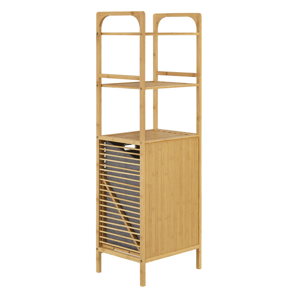 [en.casa] Wasmand Tidaholm bamboe met 2 planken 118x39,5x30,5 cm