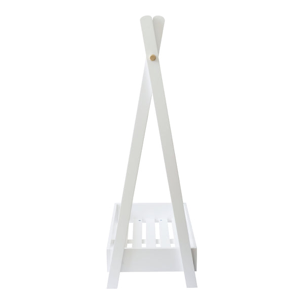 Garde-robe pour enfant Laxe avec compartiment de rangement 126 x 73 x 43 cm blanc [en.casa]