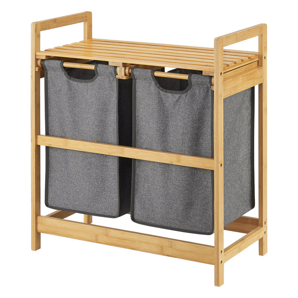 Meuble de rangement à linge Kärkölä avec 2 sacs 73 x 63,5 x 33 cm [en.casa]