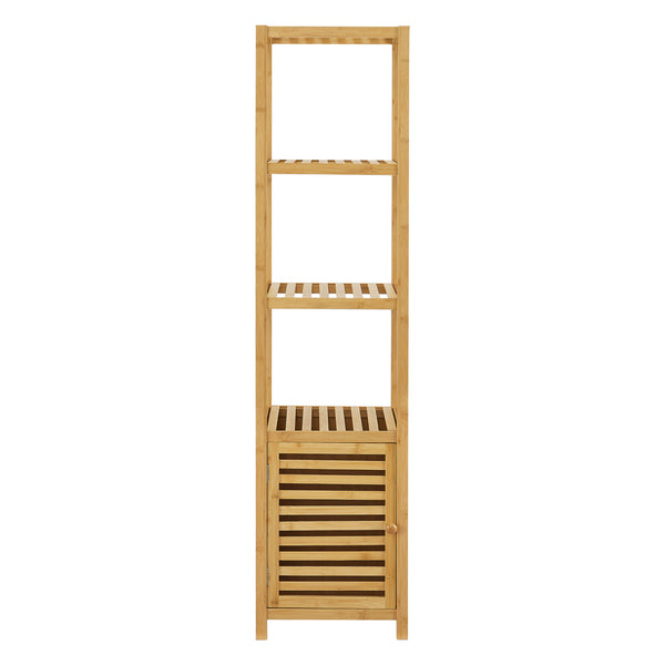 [en.casa] Staand rek Liminka bamboe badkamerkast 140x34x33 cm