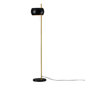 Lampadaire Luton à pied en marbre E27 hauteur 171 cm noir doré [lux.pro]